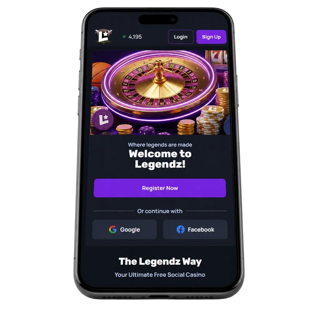 Download Legendz Casino App for Android APK and iOS – play casino games, sportsbook, and claim free GC/SC bonuses.