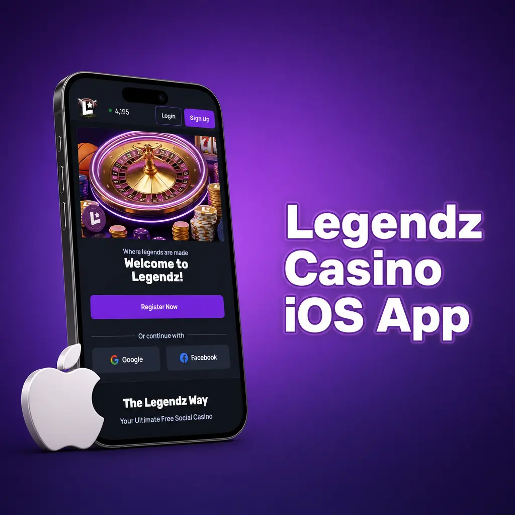 Legendz Casino iOS app icon for iPhone and iPad, offering free download with slots and sportsbook access