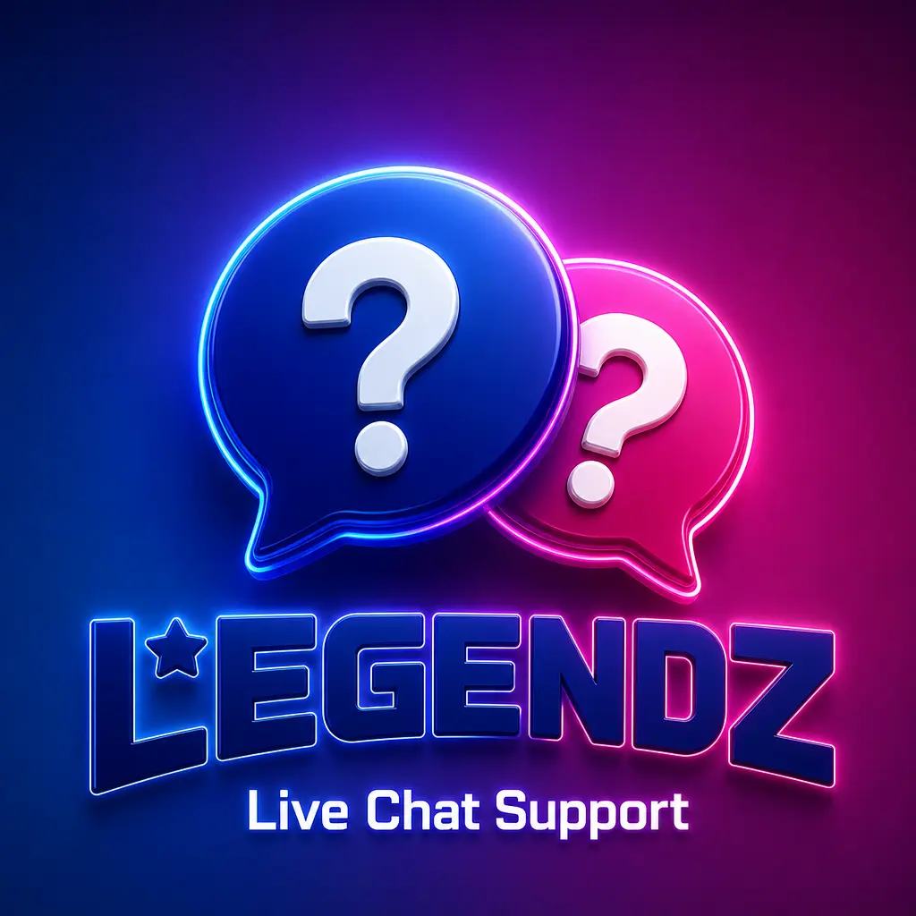 Legendz Casino live chat support icon connecting players instantly to 24/7 English-speaking agents for quick help