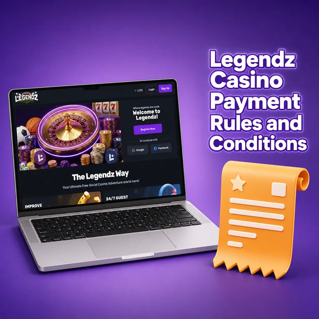 Legendz Casino payment rules: identity checks, matching payment method, USD-only transactions, $50 minimum withdrawal, 24-hour review.