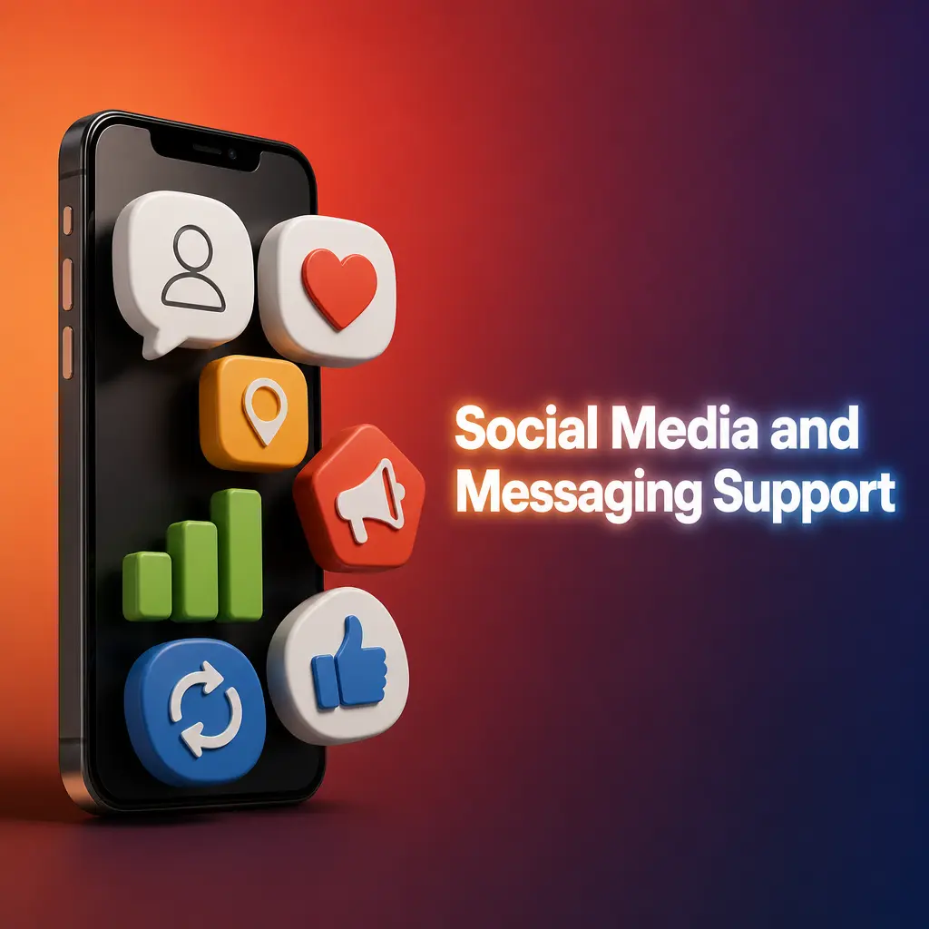 Legendz Casino social media and messaging icons linking to footer pages for updates, news, and general player questions