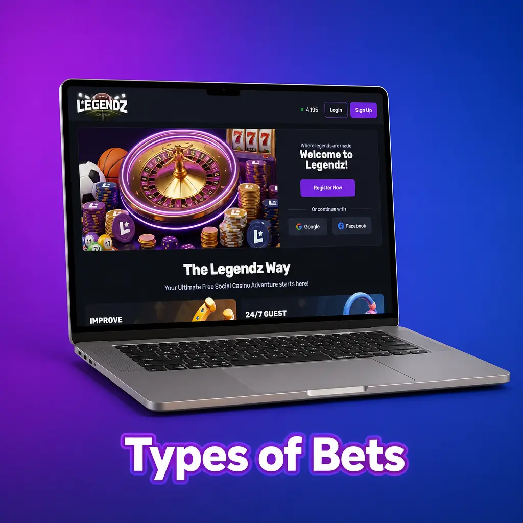 Legendz Casino sportsbook bet types: Single, System, and Express wagers for different risk and payout levels