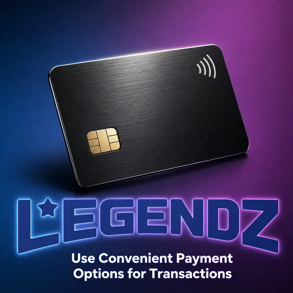 Legendz Casino secure payment options including Visa, Mastercard, Apple Pay, Google Pay, Skrill, and Instant Bank Transfer